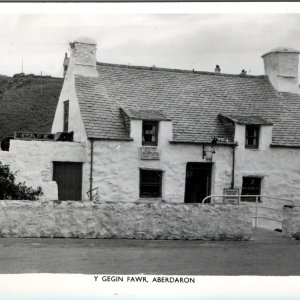 c1950s Aberdaron Wales Y Gegin Fawr RPPC Postcard Big Kitchen Cafe Tuck Photo