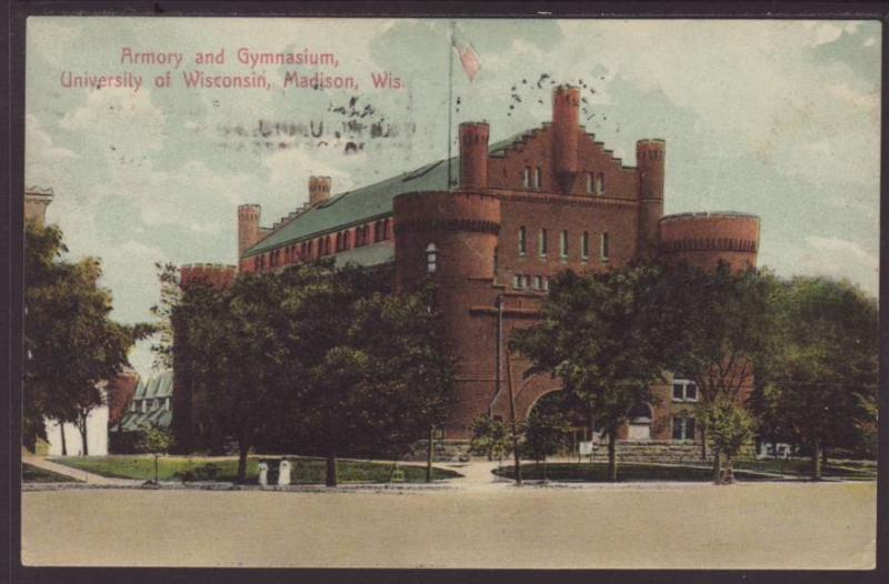 Armory,University of Wisconsin,Madison,WI Postcard