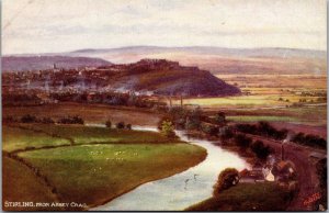 Stirling From Abbey Crag Tucks 6157 Vintage Postcard A26