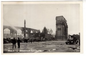 Real Photo, Wien, Rotunda Firefighters 1937, Vienna, Austria, Disaster