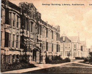 1925 NORMAN OKLAHOMA UNIVERSITY OF OKLAHOMA GEOLOGY LIBRARY BLDG POSTCARD 44-93