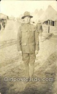 WWI Real Photo Military Soldier in Uniform Unused minor corner wear