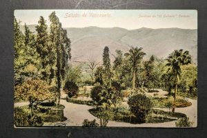 Mint Vintage Saludo de Venezuala Jardines de El Calvario Caracas RPPC Postcard