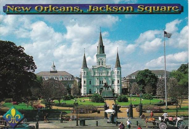 Louisiana New Orleans Jackson Square Showing St Louis Cathedral 1997