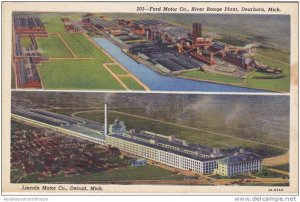 Michigan Detroit Ford Motor Co River Rouge Plant & Lincoln Motor Co Dearb...