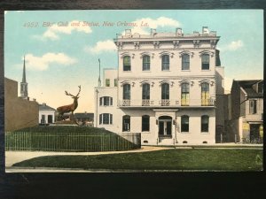 Vintage Postcard 1907-1915 Elks' Club and Statue New Orelans Louisiana