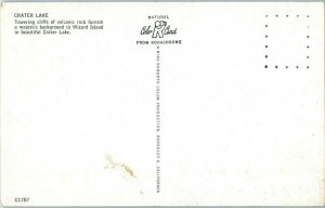 Wizard Island at Crater Lake Oregon Postcard