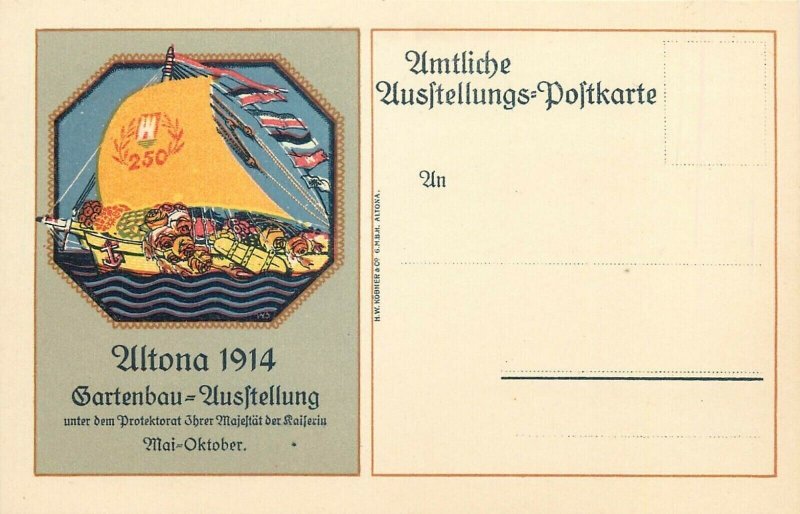 Altona-Hamburg horticultural exhibition official exposition cards 1914 