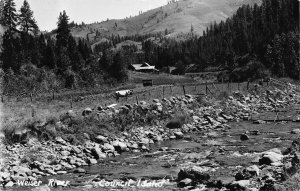 RPPC WEISER RIVER Coucil, Idaho Ranch ca 1940s Vintage Real Photo Postcard