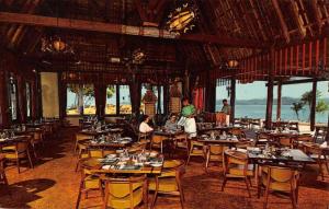 Yanuca Bay Fiji Fijian Dining Room Interior Vintage Postcard K101217