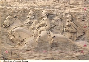 Confederate Memorial Carving Postcard