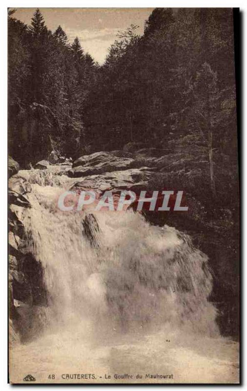 Old Postcard Cauterets Gouttre From Mauhourat