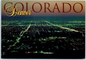 Postcard - The shimmering lights of the Denver metro area - Denver, Colorado