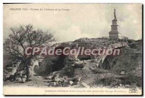 Postcard Ancient Ruins Orange Du Chateau and the Virgin