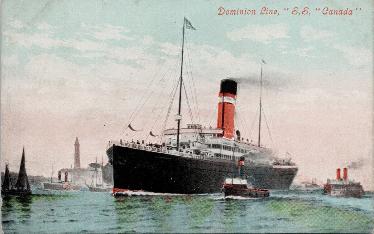 SS 'Canada' Dominion Line Steamship Unused Postcard G1 | Topics