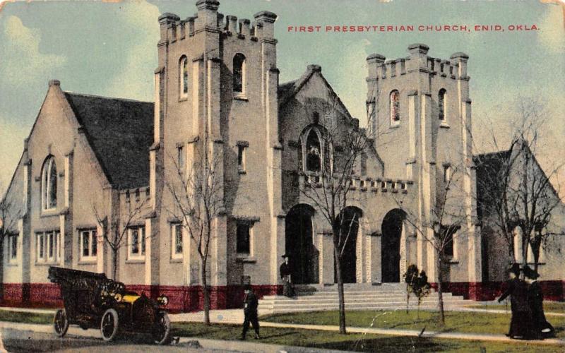 ENID, OK Oklahoma  FIRST PRESBYTERIAN CHURCH  Garfield County   c1910's Postcard