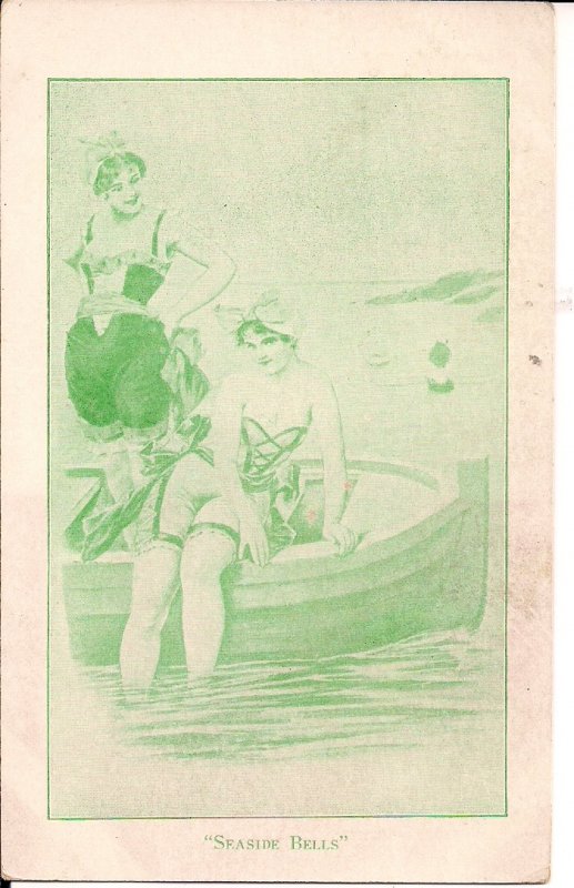 Two Beautiful Women in Swimsuits, Seaside Belles, ca, 1900, PMC, Sexy Girls