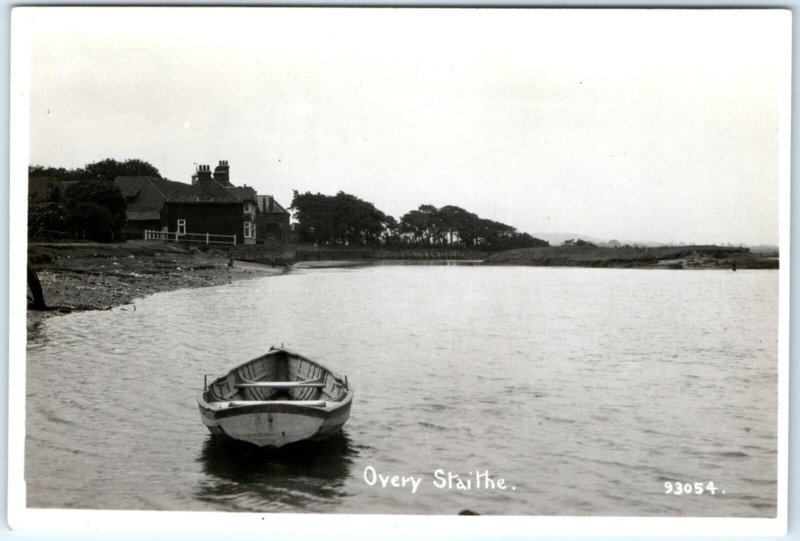 c1940s Burnham Overy Staithe, Norfolk, England RPPC Real Photo Postcard UK A132