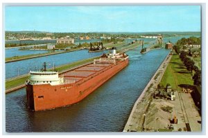 c1960's The Rogers Blough US Steel Ship Soo Lock Sault Ste. Marie MI Postcard
