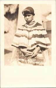 RPPC Vintage Real Photo Postcard Seminole Indian Belle Girl Musa Isle Miami PC-5