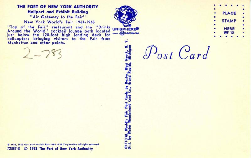 NY - New York World's Fair, 1964-65. NY Port Authority Heliport & Exhibit