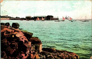 Boat Landing Nahant Massachusetts MA DB Postcard E7