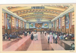Cincinnati Union Terminal Concourse Ohio Vintage Postcard Art Deco Architecture
