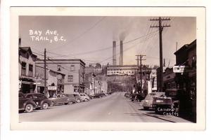 Real Photo Bay Ave, Barrett's Shoe Repair, Tobacconist, Trail, British Columbia