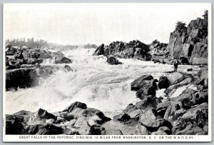 Great Falls Of The Potomac Virginia 1920s Postcard Near Washington DC