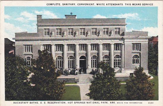 Arkansas Hot Springs Buckstaff Baths 1930 Curteich