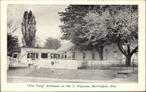 Burlington Ontario The Twig Antique Shop Vintage Postcard