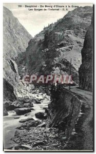 Postcard Old Dauphig Bourg d Oisans Grave Gorges of Infernet