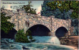 Postcard BRIDGE SCENE Haines Falls New York NY AL0029