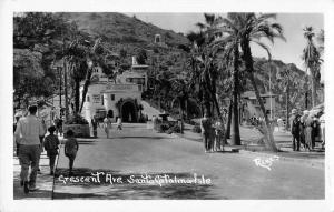 Santa Catalina Island California Crescent Avenue Real Photo Postcard J56051