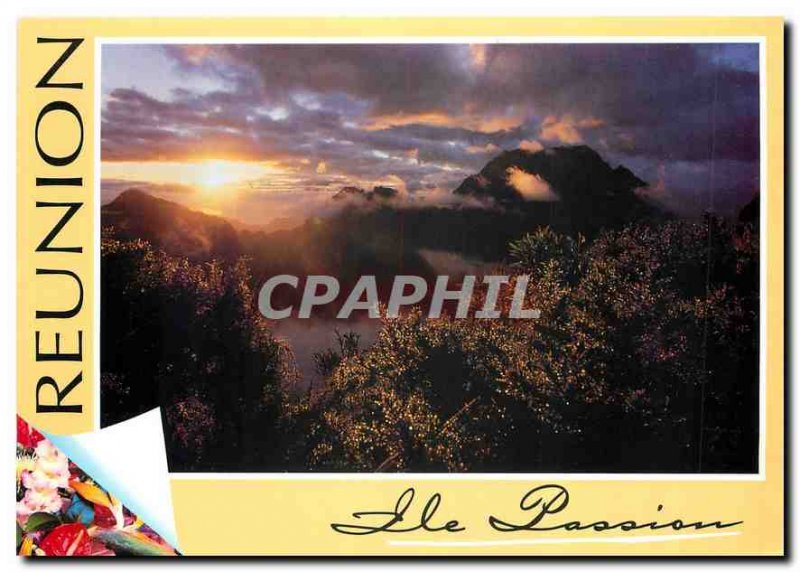 Modern Postcard Reunion Island Sunrise Maido