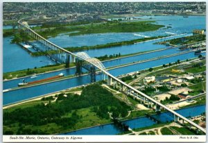 Postcard - Gateway to Algona - Sault Ste. Marie, Ontario, Canada