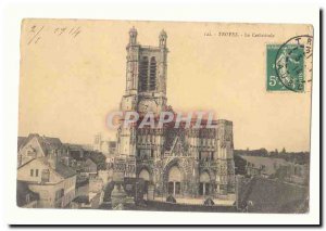 Troyes Old Postcard The cathedral