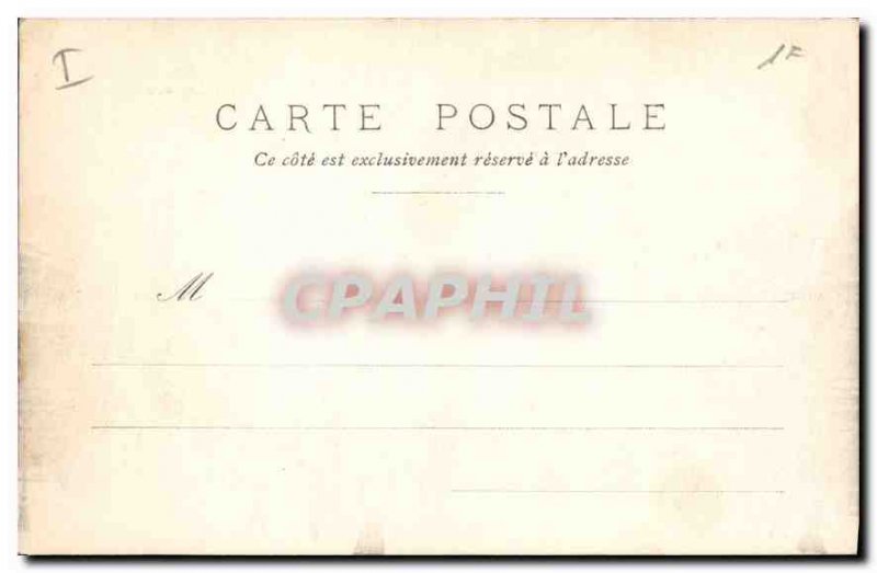 Old Postcard Paris Court of the Louvre