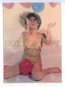 473816 Japan nude girl with balloons lenticular 3D postcard