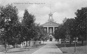 Livingston County Courthouse Geneseo New York 1909 postcard