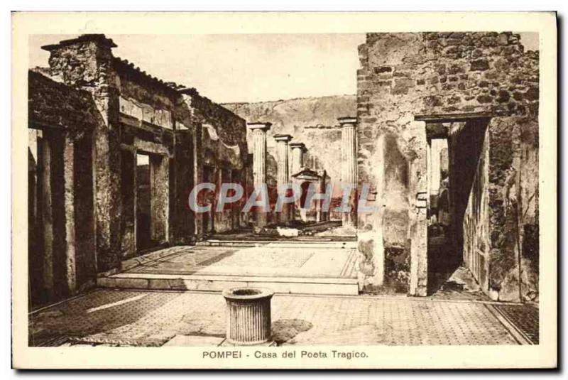 Postcard Ancient Pompeii Casa Del Poeta Tragico