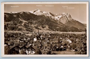 Garmisch-Partenkirchen Germany Postcard Mountain View c1930’s RPPC Photo