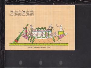 Thebes,Ancient Pharaonic Boat Postcard 