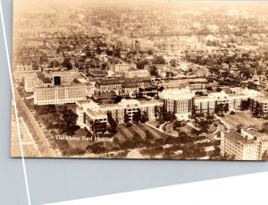 Michigan Detroit Henry Ford Hospital Aerial View Real Photo