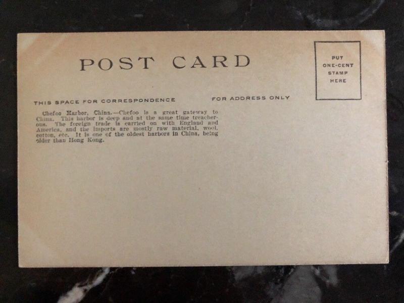 Mint China RPPC Postcard Chefoo Harbor Scene