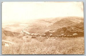 RPPC 1913  Schofield Barracks  Hawaii  US Army   Wagon Train  Postcard