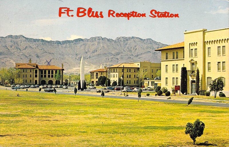 Vietnam Era, Fort Bliss Reception Station, V2 Rocket.  '67 msg, Old Postcard