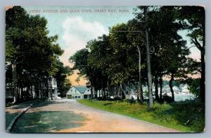 ONSET BAY MA ONSET AVENUE & GLEN COVE 1908 ANTIQUE POSTCARD