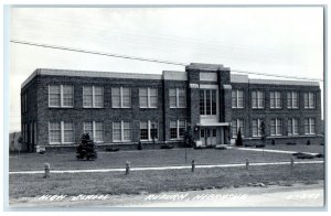 c1940's High School Building Campus Auburn Nebraska NE RPPC Photo Postcard