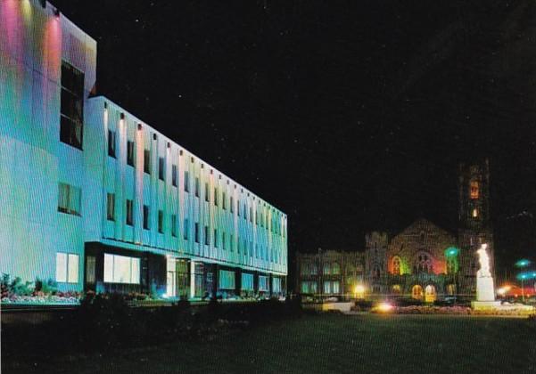 Canada Thunder Bay City Hall and St Andrews Presbyterian Church At  Night